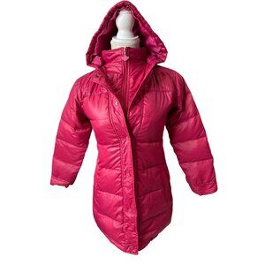 Appaman Burgundy Hooded Puffer Jacket Size 10 For Kids With Quilted Design & Zip